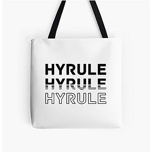 Minimalist Hyrule (Black Text) All Over Print Tote Bag RB1608