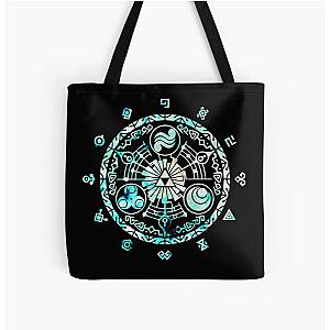 zelda circle blue All Over Print Tote Bag RB1608