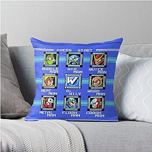 Mega Man 2 - Stage Select Throw Pillow RB1608