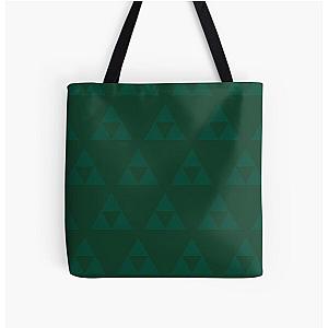 Subtle Green Triforce All Over Print Tote Bag RB1608