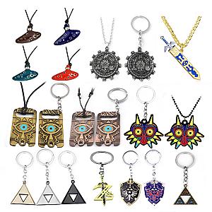 Games Hylian Shield Breath of The Wild Sheikah Eye Majora's Mask Sword Triforce Symbol Keychain