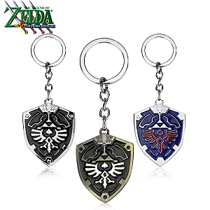 Game The Legend of Zelda Skyward Sword Weapon Shield Necklace Keychain