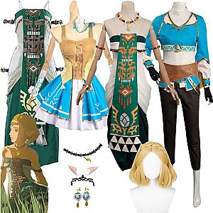 The Legend Of Zelda Tears of the Kingdom Princess Link Dress Cosplay