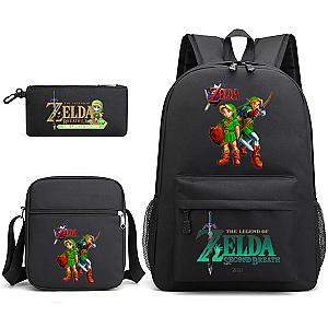 3pcs Set Legend of Zelda Breath of The Wind  Anime Children School Backpacks