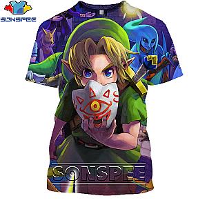 Zelda Game Fashion Casual Loose 3D Print T-shirt