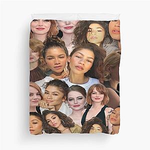 Emma stone and zendaya collage Duvet Cover