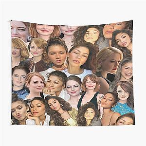 Emma stone and zendaya collage Tapestry