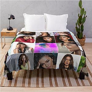 Zendaya Cute Photo Collage Throw Blanket