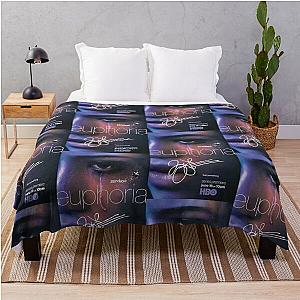 Zendaya Signed Euphoria Poster Throw Blanket
