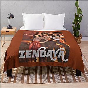 70s babe Zendaya Throw Blanket