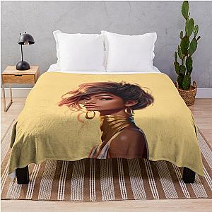 Zendaya glossy Queen Throw Blanket