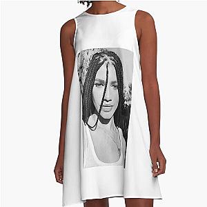 black and white Zendaya painting A-Line Dress