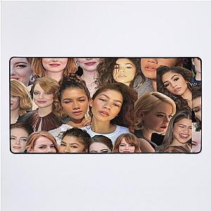 Emma Stone and Zendaya Collage Desk Mat