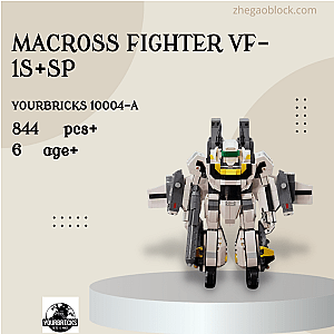 YOURBRICKS Block 10004-A MACROSS Fighter VF-1S+SP Movies and Games