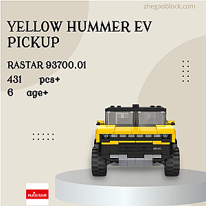 Rastar Block 93700.01 Yellow Hummer EV Pickup Technician