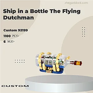 Custom Block 92199 Ship in a Bottle The Flying Dutchman Creator Expert