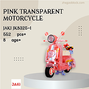 JAKI Block JK8325-1 Pink Transparent Motorcycle Creator Expert