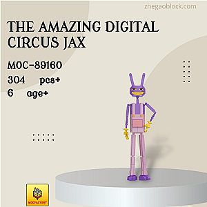 MOC Factory Block 89160 The Amazing Digital Circus Jax Movies and Games