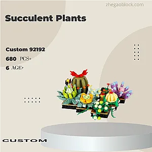 Custom Block 92192 Succulent Plants Creator Expert