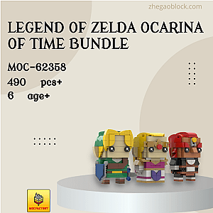 MOC Factory Block 62358 Legend of Zelda Ocarina of Time BUNDLE Movies and Games