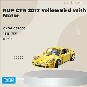 CaDa Block C62003 RUF CTR 2017 YellowBird With Motor Technician