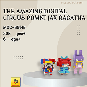 MOC Factory Block 89148 The Amazing Digital Circus Pomni Jax Ragatha Movies and Games