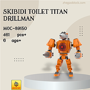 MOC Factory Block 89150 Skibidi Toilet TITAN DRILLMAN Movies and Games