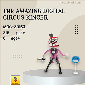 MOC Factory Block 89153 The Amazing Digital Circus Kinger Movies and Games