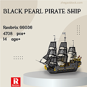 REOBRIX Block 66036 Black Pearl Pirate Ship Technician