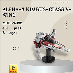 MOC Factory Block 74082 Alpha-3 Nimbus-class V-wing Star Wars
