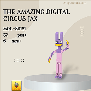 MOC Factory Block 89181 The Amazing Digital Circus Jax Movies and Games