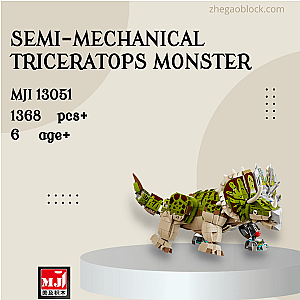 MJ Block 13051 Semi-mechanical Triceratops Monster Creator Expert