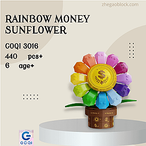 GOQI Block 3016 Rainbow Money Sunflower Creator Expert