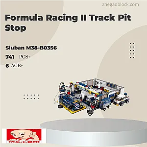 Sluban Block M38-B0356 Formula Racing II Track Pit Stop Technician