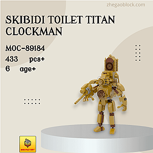 MOC Factory Block 89184 Skibidi Toilet Titan Clockman Movies and Games