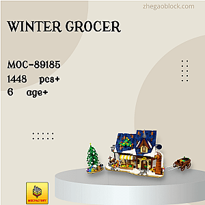 MOC Factory Block 89185 Winter Grocer Modular Building