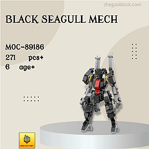 MOC Factory Block 89186 Black Seagull Mech Movies and Games