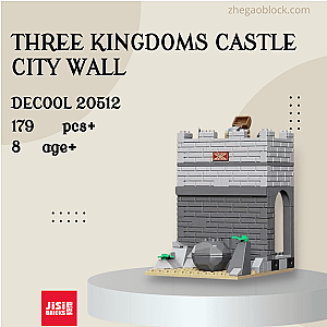 DECOOL / JiSi Block 20512 Three Kingdoms Castle City Wall Modular Building