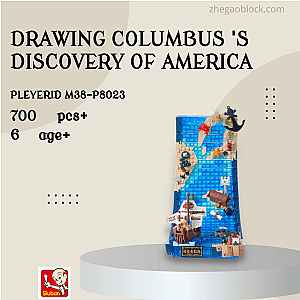 Pleyerid Block M38-P8023 Drawing Columbus 's Discovery of America Creator Expert