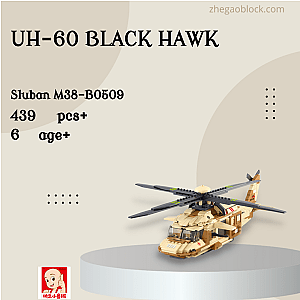 Sluban Block M38-B0509 UH-60 Black Hawk Military