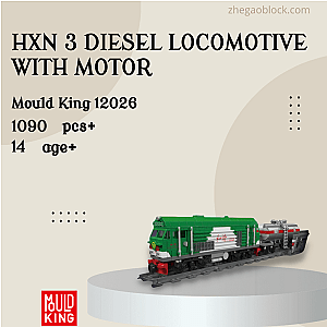 MOULD KING Block 12026 HXN 3 Diesel Locomotive With Motor Technician