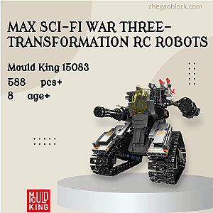 MOULD KING Block 15083 Max Sci-fi War Three-transformation RC Robots Technician