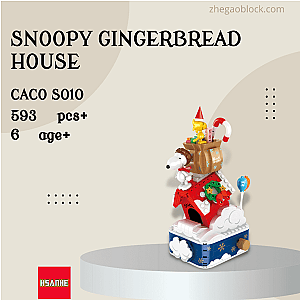 CACO Block S010 Snoopy Gingerbread House Movies and Games