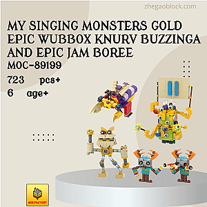 MOC Factory Block 89199 My Singing Monsters Gold Epic Wubbox Knurv Buzzinga and Epic Jam Boree Movies and Games