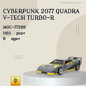 MOC Factory Block 77289 CYBERPUNK 2077 QUADRA V-TECH TURBO-R Technician