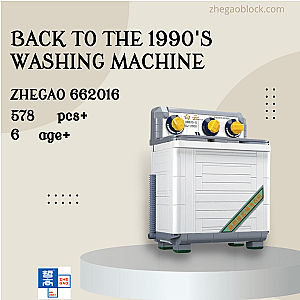 ZHEGAO Block 662016 Back To The 1990's Washing Machine Creator Expert
