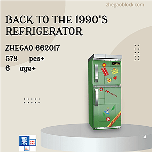 ZHEGAO Block 662017 Back To The 1990's Refrigerator Creator Expert