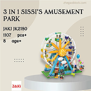 JAKI Block JK2180 3 IN 1 SISSI'S Amusement Park Creator Expert