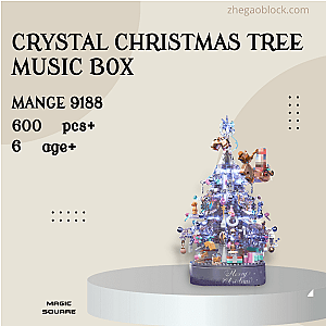MAGIC SQUARE Block 9188 Crystal Christmas Tree Music Box Creator Expert