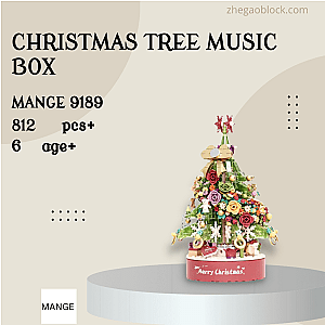 MANGE Block 9189 Christmas Tree Music Box Creator Expert